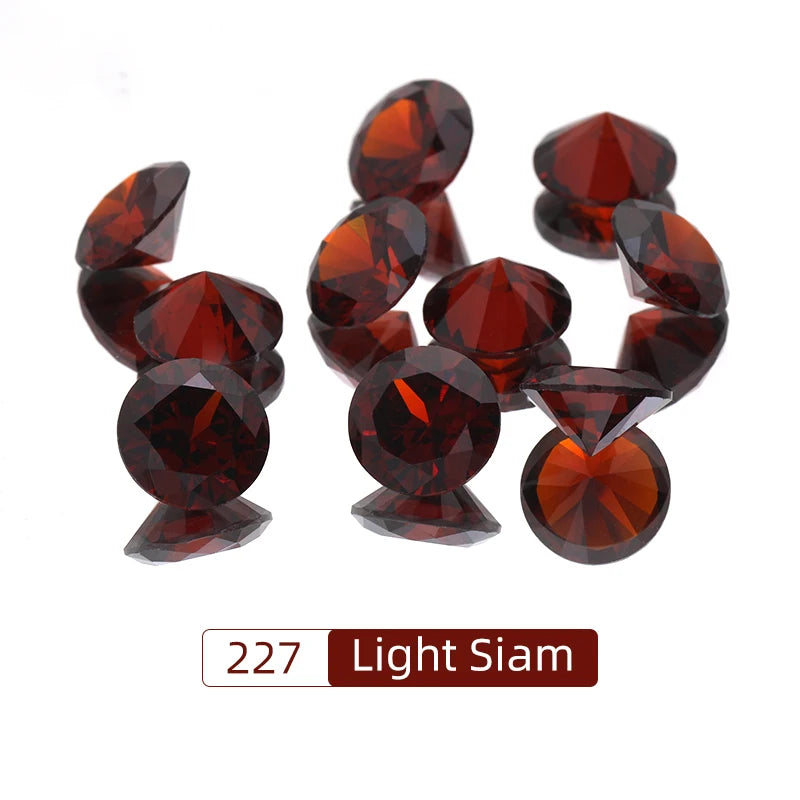 Acmore Crystal High Quality Colorful Round Zircon Transparent Pointeback Glass Rhinestone for Jewelry Making & Nail Art