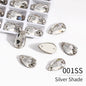 Acmore Crystal Drop Shape New  Color Series Crystal Flatback Sew on Rhinestone for Garment Shoes Bag Decoration