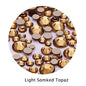 Acmore Crystal Gold Flat Back Round 40 Colors SS3-SS20 Mixed 3d Crystal ab Press on Nail Art Supplies Rhinestone Accessories