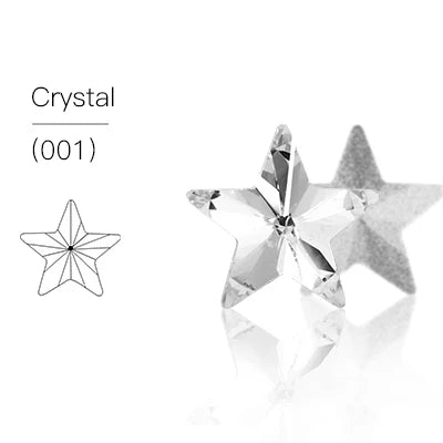 Acmore Crystal Wholesale Star Shape Pointback Crystal Stones K9 Glass Rhinestones for Clothing Nails Decoration