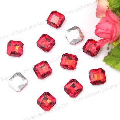 Acmore Crystal Shiny Crystal Nail Art Decoration Rhinestones Glass Sew on Rhinestones for GYM Dress