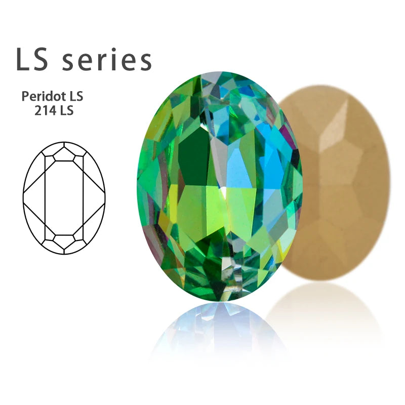 Acmore Crystal K9 Fancy Stone Rhinestones  MI MK LS Series Oval Point Back Shapes Glass Crystal Stone Women Clothes Shoes Bags