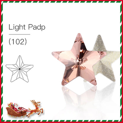 Acmore Crystal Christmas Series Star Shaped Crystal Stone Pointback Rhinestones Glass Nail Art Supplies Jewelry Decoration Diy Strass