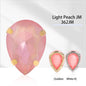Acmore Crystal Aurora Mocha Pointback Drop Shaped Crystal Stone Rhinestone With Copper Hollow Claw Sew on Garment DIY Accessories