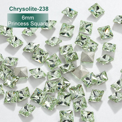 Acmore Crystal Design Chrysolite Series K9 Glass Various Shapes Rhinestone Loose Jewelry for Nail Art Rhinestones Fancy Decoration