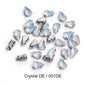 Acmore Crystal Wholesale 6*10mm Teardrop Shape Opal MI Series Sew on Rhinestones  With Golden & Sliver Claw With Garment Accessories