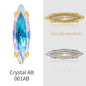 20 Colors Rhinestones Claw Settings Sew on Stones Crystal Rhinestones Gold Navette Claw Stones Navette Claw Stones