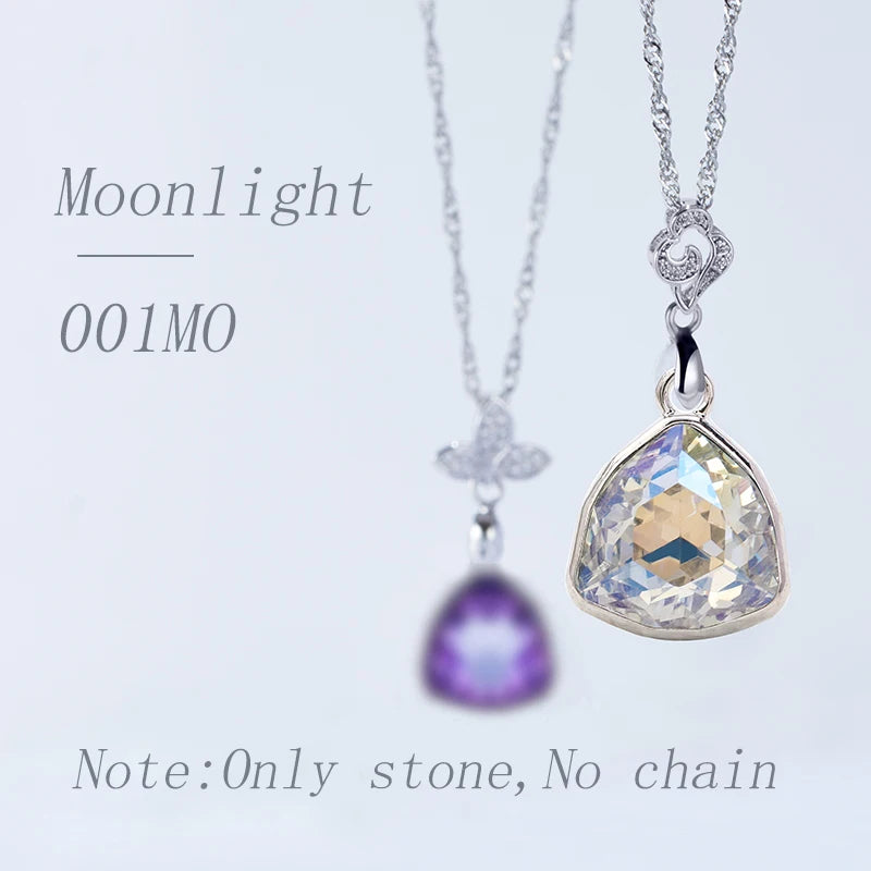 Acmore Crystal Fat Triangle Shape Shiny Color Stone Alloy Back Pendant Necklace Diy for Brooch Earring Brooch Bracelet Hair Accessories