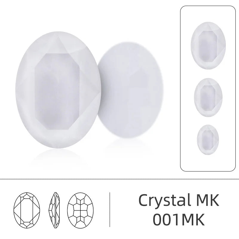 Acmore Crystal Mocha Color Oval Strass Glass Crystal Stone Pointback Rhinestones DIY Garment Clothing Bags Accessories