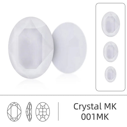 Acmore Crystal Mocha Color Oval Strass Glass Crystal Stone Pointback Rhinestones DIY Garment Clothing Bags Accessories