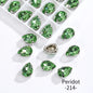 Acmore Crystal Crystals Rhinestone With Claw Strass Gems Sew on Rhinestone Drop Shape Crystal Fancy Stone With Claw for Garment
