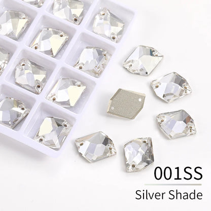 Acmore Crystal Cosmic  New Color Series Sew on Flat Back Glass Stone Crystal Sew on Rhinestone for Clothing Garment