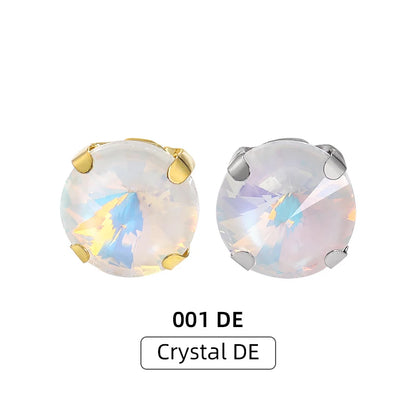 Acmore Crystal Hot Sales Loose Crystal Stone Rivoli Shape With Four Claws Sew on Decoration Jewelry Art Diy Accessories