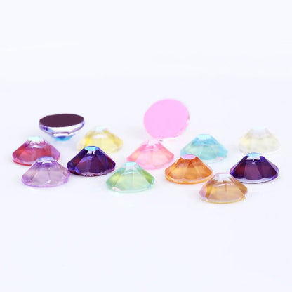 Acmore Crystal 16 Cuts MI Flat Back Non Hot Fix Glass Nail Rhinestones for Jewelry Making Nail Art Decoration