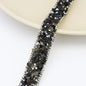 Acmore Crystal  Hot-Fix Gravel Tape 2cm Wide Rhinestone Chain Stone Cake Ribbon Trimming Wedding Decoration Sewing Accessories
