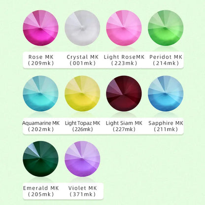 Acmore Crystal Rivoli Shape Loose Crystal Pointback Rhinestones for Clothing Accessories