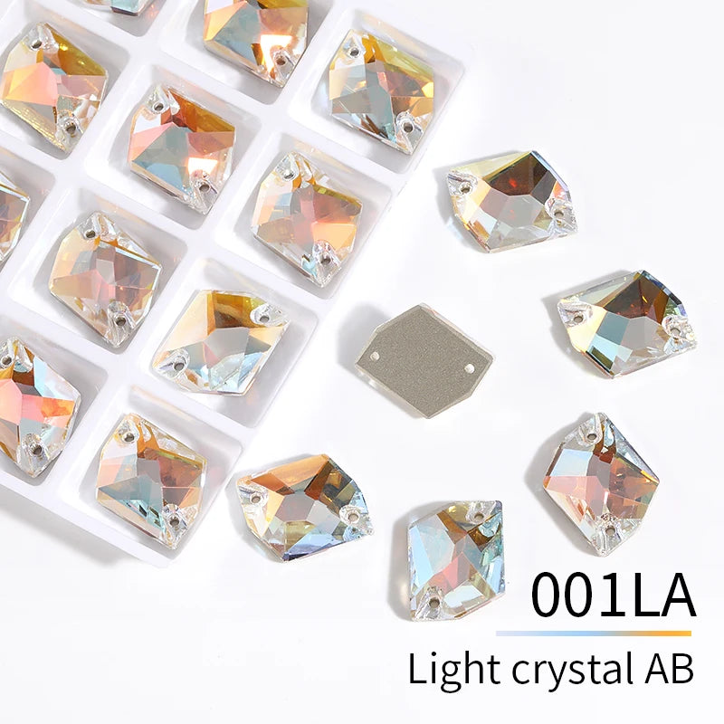 Acmore Crystal Cosmic  New Color Series Sew on Flat Back Glass Stone Crystal Sew on Rhinestone for Clothing Garment
