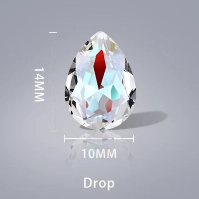 Acmore Crystal Fancy Loose Crystal Stones Glass Crafts Brand New Unfoiled Crystal Shimmer Glass Point Back Rhinestones for Bag Garment