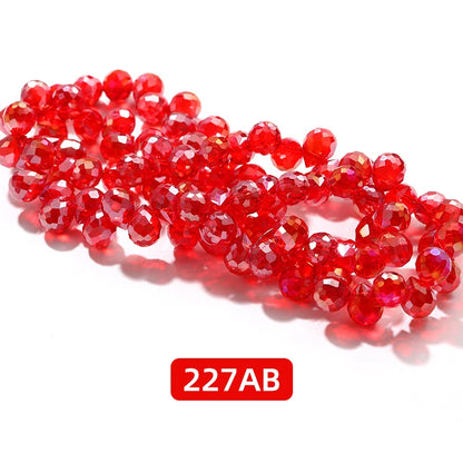 Acmore Crystal  8*10MM Shinning AB Color Faceted Cutting Strawberry  Tear Drop  Crystal Loose Beads Jewelry Accessories