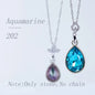 Acmore Crystal Drop Shaped Fancy Shiny Colors K9 Crystal Stones Alloy Back Pendant Necklace Deco Charms Jewelry Rhinestones Accessories