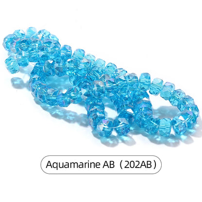 Acmore Crystal  12 Colors Bright  Loose  Glass Crafts Wheel Faceted Crystal Beads Jewelry  Finding Accessories for Necklace Earring