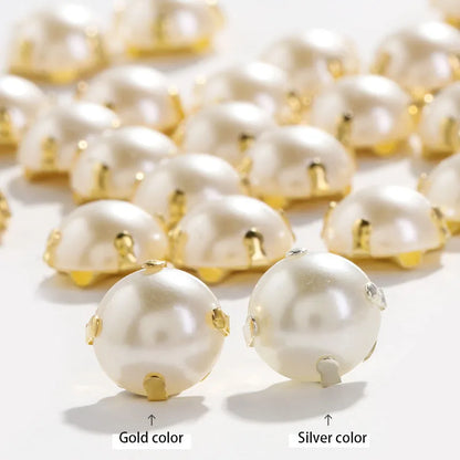 Acmore Crystal Hot Selling High Quality Loose Pearls With Cross Shape Claw Bead for Jewelry Making Supplies DIY Decoration Accessories