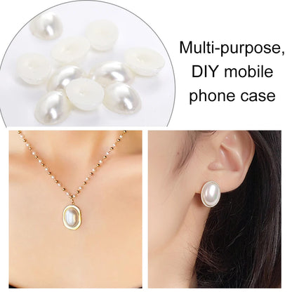 Acmore Crystal Oval Half Shaped Nail Art Garment DIY Deco Jewelry Making ABS Flatback Factory Wholesale Loose Semicircle Pearls Beads