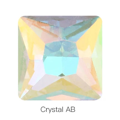 Hot Sale Square Fancy Stone Colorful Crystal Jewelry Point Back Rhinestones