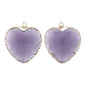 Acmore Crystal Peach Heart Transparent Crystal Glass Pendant with Claw Inlaid Rhinestone Pendant  Accessories for Earrings & Necklace