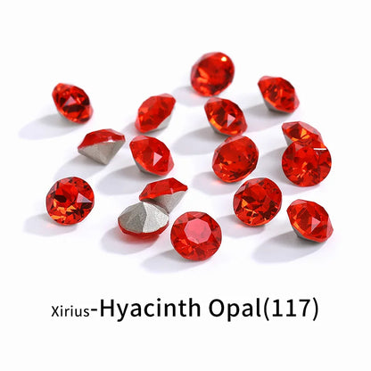 Acmore Crystal XIRIUS Chaton Shaped Opal Nail Art Rhinestones Bulk Wholesale Glass Crystals Bling Pointback Gems Jewelry Decorations
