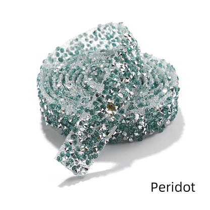 Acmore Crystal High Quality 1.2cm Trim Strass Chain Resin Crystal AB Hot Fix Rhinestones DIY Belt Wedding Dress Garment Craft
