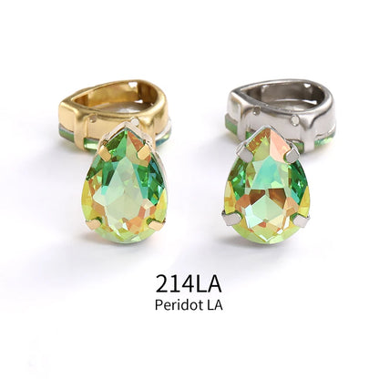 Acmore Crystal High Quality Waterdrop  LA Series Piont Back Copper Claw  Rhinestones   for Sewing Accessories and Germant
