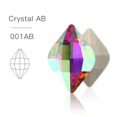 Acmore Crystal 9*14mm Lemon Point Back 22 Shiny Colors Crystal K9 Glass DIY for Garment Nail Art Rhinestones Accessories