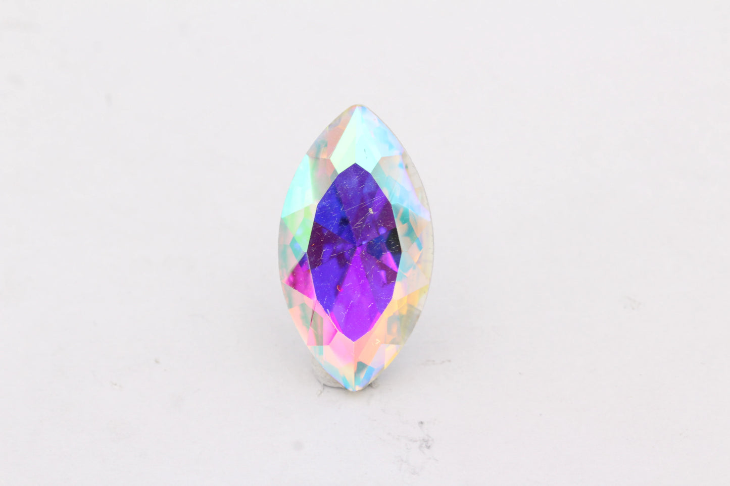 Wholesale Fashion Ab Crystal Glass Repair Rhinestone Crystal Ab Sewing Rhinestone Horse Eye Sewn on Gemstone