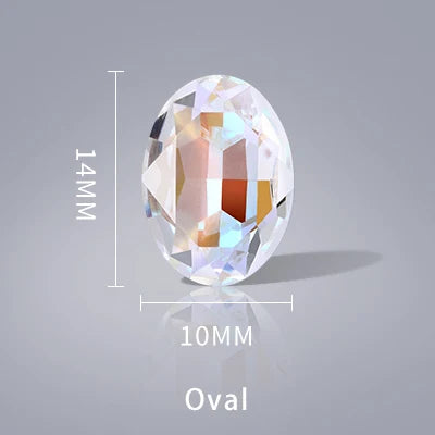 Acmore Crystal Fancy Loose Crystal Stones Glass Crafts Brand New Unfoiled Crystal Shimmer Glass Point Back Rhinestones for Bag Garment