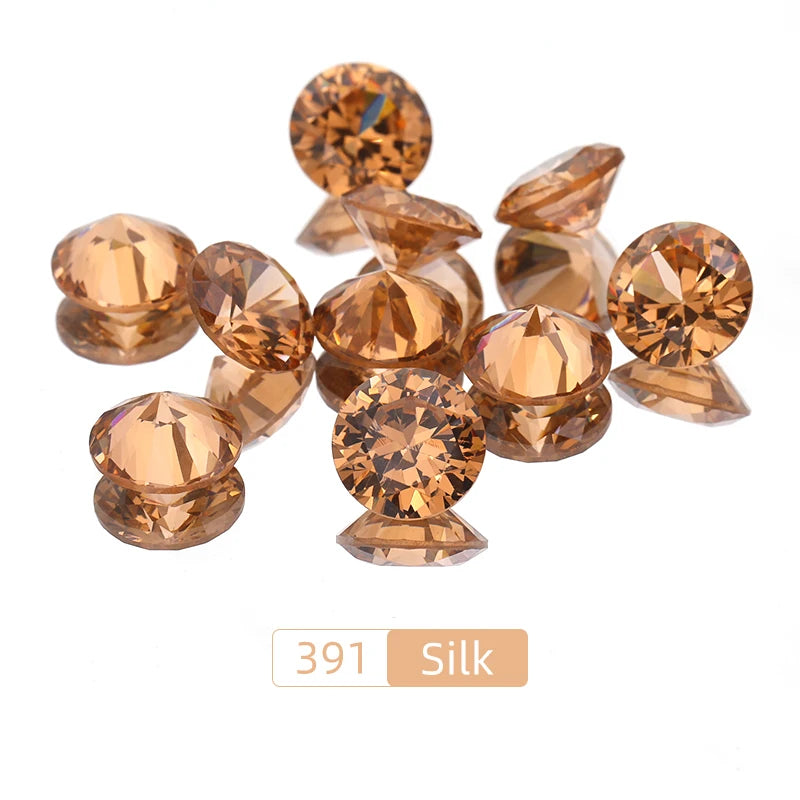 Acmore Crystal High Quality Colorful Round Zircon Transparent Pointeback Glass Rhinestone for Jewelry Making & Nail Art