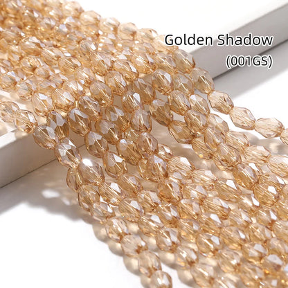 Acmore Crystal  6*8MM Water Drop Loose Stone Glass Crafts Waist Faceted  Crystal Beads Jewelry Finding Accessories for Necklace Earring