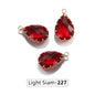 Acmore Crystal 13*18MM  Water Drop Transparent Crystal Glass Pendant with Claw Inlaid Rhinestone Pendant Accessories for Earrings & Necklace