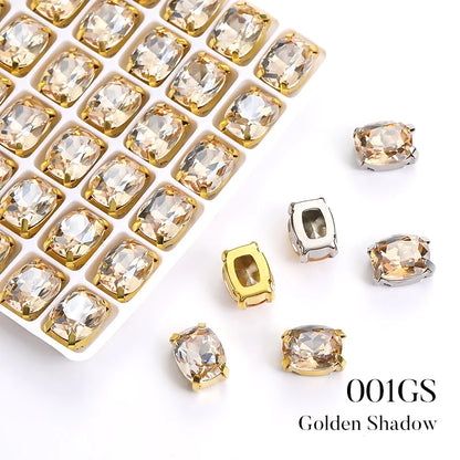 Acmore Crystal High Quality Pillow Shaped Copper Claws Crystal Rhinestones for Sewing Accessories