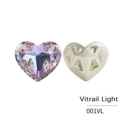 Acmore Crystal New Design Heart Shape K9 Glass Beads Point Back Fancy Loose Rhinestone for Clothing Accessories Wedding Dress