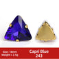 Acmore Crystal  New Fashion Apparel Wedding Shoes Diy Accessories Hand - Sew-on Diamond Triangle Glass Claw Rhinestones Jewelry