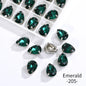Acmore Crystal Crystals Rhinestone With Claw Strass Gems Sew on Rhinestone Drop Shape Crystal Fancy Stone With Claw for Garment