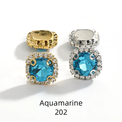 Acmore Crystal Wholesale Cheap Price Round Shape Glass Rhinestone With Claw Setting Stone for Garment Decoration