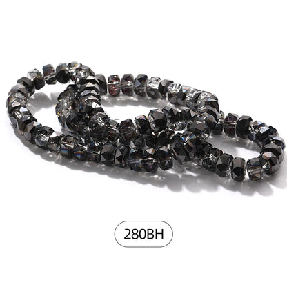 Acmore Crystal  12 Colors Bright  Loose  Glass Crafts Wheel Faceted Crystal Beads Jewelry  Finding Accessories for Necklace Earring