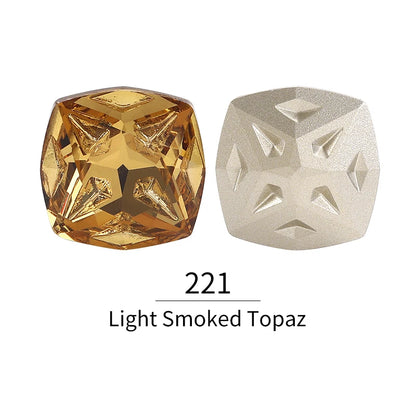 Acmore Crystal Cushion Shape Star Meteorite Series 12 /18mm K9 Glass Pointback Crystal Stones Rhinestones Jewelry Making Garment
