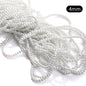 Acmore Crystal 3mm/4mm/6mm/8mm White Glass Imitation Pearl Beads with Hole ABS Loose Beads for Jewelry Making  Decoration Accessories