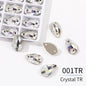 Acmore Crystal Drop Shape New  Color Series Crystal Flatback Sew on Rhinestone for Garment Shoes Bag Decoration
