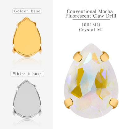 Metal Base Garment Decoration Glass Sew on Crystal Claw Rhinestone for Clothes Weeding Making Accessories