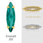 20 Colors Rhinestones Claw Settings Sew on Stones Crystal Rhinestones Gold Navette Claw Stones Navette Claw Stones