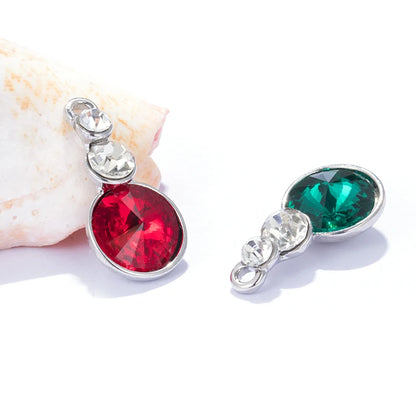 Acmore Crystal Triple Rivoli Shaped Shiny 9 Colors K9 Glass Crystal Stone Alloy Pendant for Bracelet Necklace Earring DIY Accessories